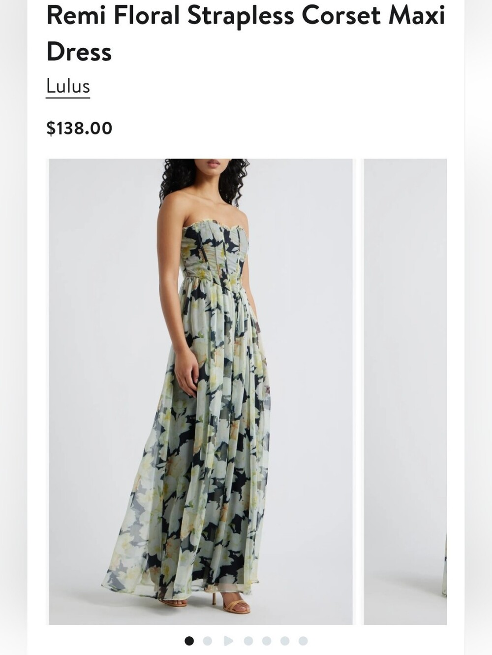 Remi Floral Strapless Corset Maxi Dress